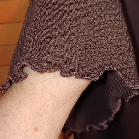 Lularoe Kelly 3xl Black Ribbed looking material with short sleeves - Picture 6 of 7